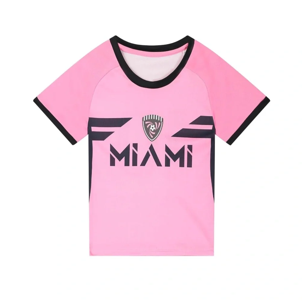 Pink Miami Soccer Jersey Set Size 12-13 yr